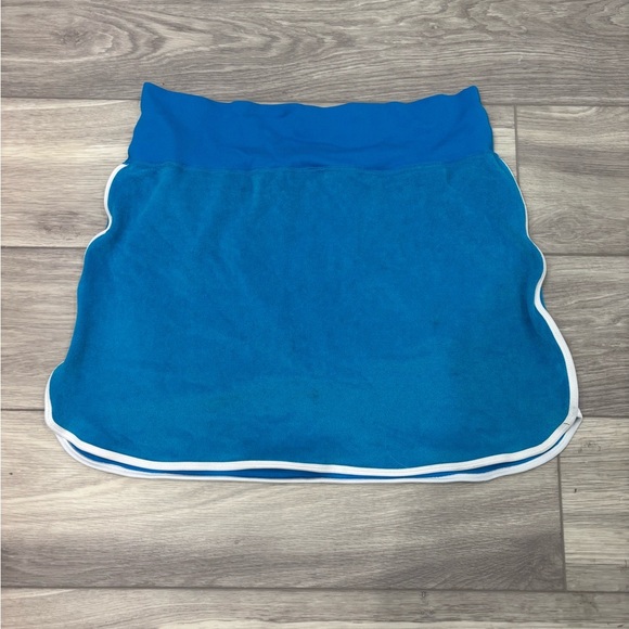 Aerie Blue Terry Cloth Skort with White Trim - Picture 1 of 3